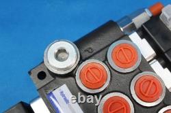 Vanne de contrôle directionnel hydraulique à 5 tiroirs, solénoïde 50 L/min 13 GPM 24 VDC