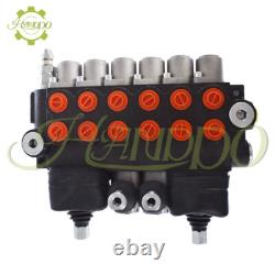 Vanne de contrôle directionnel hydraulique à 6 bobines 11 GPM avec 2 joysticks