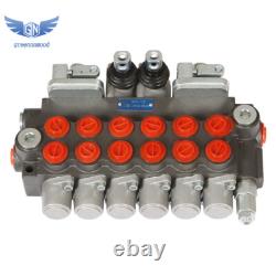 Vanne de contrôle directionnel hydraulique à 6 bobines 11 GPM pour mini-pelle + fiche de conversion