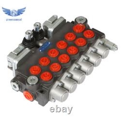 Vanne de contrôle directionnel hydraulique à 6 bobines 11 GPM pour mini-pelle + fiche de conversion