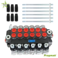 Vanne de contrôle directionnel hydraulique à 6 bobines 11GPM réglable 3600PSI NEUVE