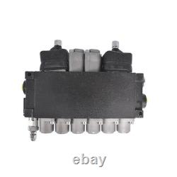 Vanne de contrôle directionnel hydraulique à 6 bobines, 21 GPM, avec joysticks et ports SAE
