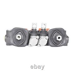 Vanne de contrôle directionnel hydraulique à 6 bobines, 21 GPM, avec joysticks et ports SAE