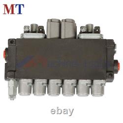 Vanne de contrôle directionnel hydraulique à 6 bobines avec 2 joysticks 11 GPM