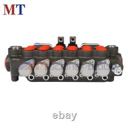 Vanne de contrôle directionnel hydraulique à 6 bobines avec 2 joysticks 21 GPM