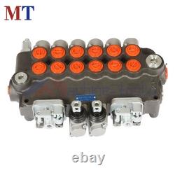 Vanne de contrôle directionnel hydraulique à 6 bobines avec 2 joysticks 21 GPM