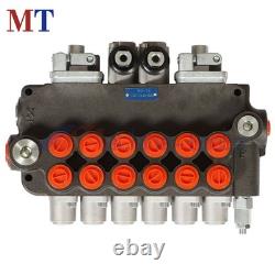 Vanne de contrôle directionnel hydraulique à 6 bobines avec 2 joysticks 21 GPM