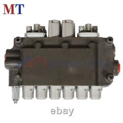 Vanne de contrôle directionnel hydraulique à 6 bobines avec 2 joysticks 21 GPM