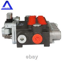 Vanne de contrôle directionnel hydraulique à 6 bobines pour rétroexcavatrice 11 GPM + Adaptateur de conversion