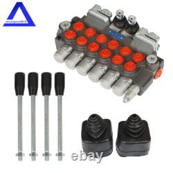 Vanne de contrôle directionnel hydraulique à 6 bobines pour rétroexcavatrice 11 GPM + Adaptateur de conversion