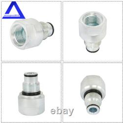 Vanne de contrôle directionnel hydraulique à 6 bobines pour rétroexcavatrice 11 GPM + Adaptateur de conversion