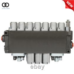 Vanne de contrôle directionnel hydraulique à 7 bobines 11GPM avec ports BSPP et 2 joysticks