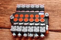 Vanne de contrôle directionnel hydraulique à solénoïde 6 bobines 80 L/min 21 GPM 12 VDC