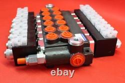 Vanne de contrôle directionnel hydraulique à solénoïde 6 bobines 80 L/min 21 GPM 12 VDC