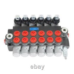 Vanne de contrôle directionnel hydraulique avec soupape de décharge réglable 6 tiroirs 11GPM US