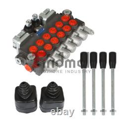 Vanne de contrôle directionnel hydraulique de rétrocharge 6Spool 11GPM 3645PSI avec 4 joysticks