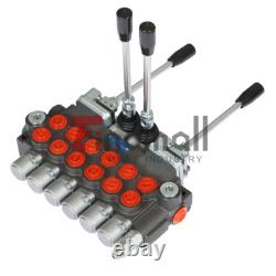 Vanne de contrôle directionnel hydraulique de rétrocharge 6Spool 11GPM 3645PSI avec 4 joysticks