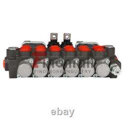Vanne de contrôle directionnel hydraulique de rétrocharge 6Spool 11GPM 3645PSI avec 4 joysticks