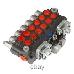 Vanne de contrôle directionnel hydraulique de rétrocharge 6Spool 11GPM 3645PSI avec 4 joysticks