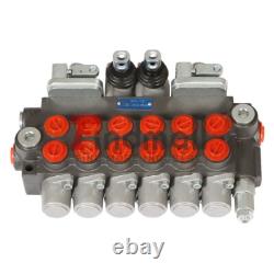 Vanne de contrôle directionnel hydraulique de rétrocharge 6Spool 11GPM 3645PSI avec 4 joysticks