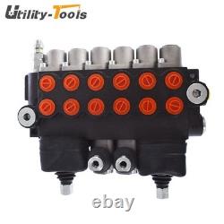 Vanne de contrôle directionnel hydraulique pour excavatrice avec 2 joysticks, 6 tiroirs, 11 GPM Neuf