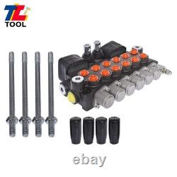 Vanne de contrôle directionnel hydraulique pour pelleteuse de 11 GPM avec 2 joysticks et 6 distributeurs