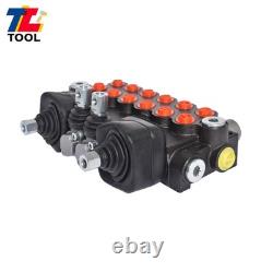 Vanne de contrôle directionnel hydraulique pour pelleteuse de 11 GPM avec 2 joysticks et 6 distributeurs