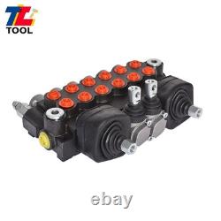 Vanne de contrôle directionnel hydraulique pour pelleteuse de 11 GPM avec 2 joysticks et 6 distributeurs Vanne de contrôle directionnel hydraulique pour pelleteuse de 11 GPM avec 2 joysticks et 6 distributeurs