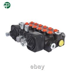 Vanne de contrôle directionnel hydraulique pour rétrochargeuse avec 2 joysticks, 6 tiroirs, 11 GPM US