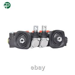 Vanne de contrôle directionnel hydraulique pour rétrochargeuse avec 2 joysticks, 6 tiroirs, 11 GPM US