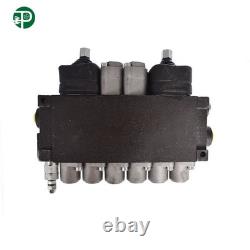 Vanne de contrôle directionnel hydraulique pour rétrochargeuse avec 2 joysticks, 6 tiroirs, 11 GPM US