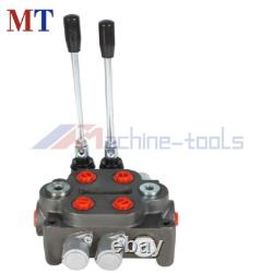 Vanne de contrôle hydraulique à 2 bobines 25GPM pour tracteur BSPP avec plug de conversion