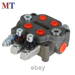 Vanne de contrôle hydraulique à 2 bobines 25GPM pour tracteur BSPP avec plug de conversion