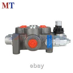 Vanne de contrôle hydraulique à 2 bobines 25GPM pour tracteur BSPP avec plug de conversion