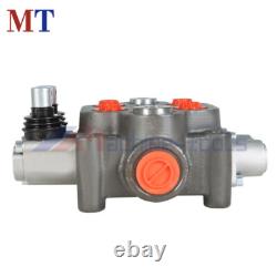 Vanne de contrôle hydraulique à 2 bobines 25GPM pour tracteur BSPP avec plug de conversion