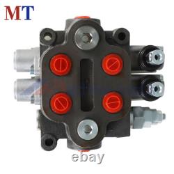 Vanne de contrôle hydraulique à 2 bobines 25GPM pour tracteur BSPP avec plug de conversion