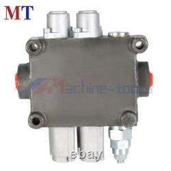 Vanne de contrôle hydraulique à 2 bobines 25GPM pour tracteur BSPP avec plug de conversion