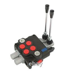 Vanne de contrôle hydraulique à 2 bobines 32 GPM 3600PSI à centre ouvert