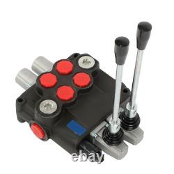 Vanne de contrôle hydraulique à 2 bobines 32 GPM 3600PSI à centre ouvert