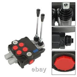 Vanne de contrôle hydraulique à 2 bobines 32 GPM 3600PSI à centre ouvert