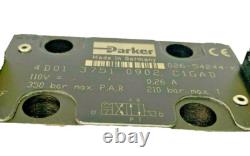 Vanne directionnelle hydraulique Parker 4D01 3751 0902 C1GAD 110V DC 0,26A 210 bar