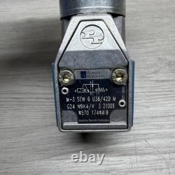 Vanne directionnelle hydraulique Rexroth M-3 SEW 6 U36/420 M G24 N9K4/V, bobine 24 V CC