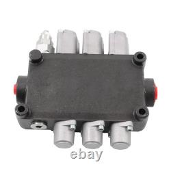 Vanne directionnelle hydraulique à 3 tiroirs 25 GPM 3000 PSI 1/2 BSPP double effet