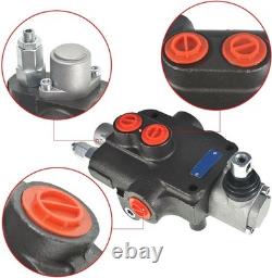 Vanne hydraulique double effet durable, 21 GPM et 3600 PSI pour tracteurs et fendeuses