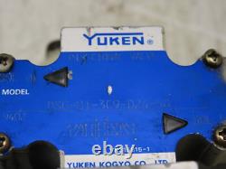 Vanne solénoïde directionnelle Yuken DSG-01, ensemble de collecteur hydraulique à 3 stations 24VDC