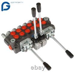 Vannewing 11GPM 6 Spool Hydraulic Backhoe Directional Control Valve with 2 Joysticks