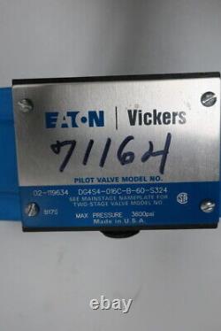 Vickers Dg4s4-016c-b-60-s324 Valve De Commande Hydraulique Directionnelle 3600psi 120v-ac